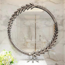Round Decoration Mirror Clear Unique Creative Restaurant Fashion Chinese Style Mirror Luxury Large Espelho House Decoration