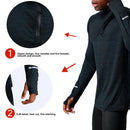 Mens Sports T-Shirt Sportswear Long Sleeve Running Gym Compression Shirt Half-zip Pullover Top Stand-up Collar Men Workout Tee