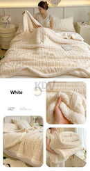 Thickened Coral Fleece Bed Blankets for Winter Warm Soft Imitation Lambs Wool Jacquard Blankets for Bedroom Sleeping Sofa Throw