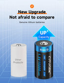 CITYORK 1.5V D Size Battery USB Rechargeable Li-ion Batteries D Lipo R20 LR20 Battery for Gas Stove RC Camera Drone Accessories