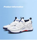 Lightweight Breathable Badminton Shoes Tennis Shoes for Men Women with Rotating Buckle Shock Absorption Non-Slip Sports Shoes