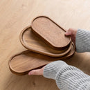 NEW Tableware Solid Wood Round Dessert Plate Japanese-style Wooden Tray Snack Plate Dried Fruit Plate Wooden Plate
