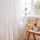 Pure White Shiny Silver Wire Stripe Tulle，Curtains for Living Room， Modern Simple Window Screen Bedroom Voile Blinds for windows