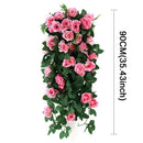 90/80CM Artificial Violet Hanging Flower Vines Plastic Fake Flowers Wall Decor Plants Garland for Wedding Home Garden Decoration