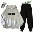 2025 New Women's Matching Set Hooded Sweatshirt and Jogger Pants Casual Streetwear Outfit Fall Winter Lounge Female Wear Hoodie