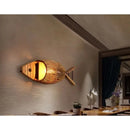 Modern Minimalist Fixture Bedside Decorative Hollow Idyllic Kitchen Wood Single Head Wall Lamp