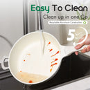 DONNOR 15pcs/6pcs Cookware Set Wave Style Granite Non-stick Frying Pan Soup Pot with Lid Composite Bottom Induction Cooker Safe