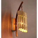 Modern Minimalist Fixture Bedside Decorative Hollow Idyllic Kitchen Wood Single Head Wall Lamp