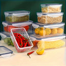 Clear Kitchen Food Storage Container Set - Microwave Safe, Multifunctional Plastic Lunch Box with Lid + 24 Chalkboard Labels