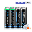 CITYORK 1.5V AA Li ion Rechargeable Battery 3000mWh 1.5 V AA Lithium ion Rechargeable Batteries With1.5V AA AAA Battery Charger