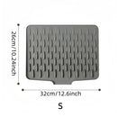 Silicone Dish Drying Mat for Kitchen Counter,Fast Drainage Design Heat Resistant, Non-Slip ,Dishwasher Safe pace-saving storage