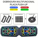 Conjunto de prancha de flexão portátil multifuncional com barra dobrável para exercicio