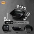 Modern Dinner Set Plates and Dishes Not Easily Broken Melamine Plate Black Cutlery Soy Sauce Dish Kitchen Hotel Tableware