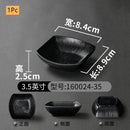 Modern Dinner Set Plates and Dishes Not Easily Broken Melamine Plate Black Cutlery Soy Sauce Dish Kitchen Hotel Tableware