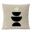 Black Geometric Pillow Cover Home Decor Arch Line Boho Bohemia Throw Pillow Case Modern Living Room Decorative Sofa Cushion