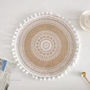 Round Placemat Table Non-Slip Jute Mats for Dining Table Decoration Accessories Kitchen Placemats Coffee Coasters Party Dinner