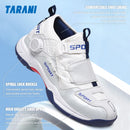 Lightweight Breathable Badminton Shoes Tennis Shoes for Men Women with Rotating Buckle Shock Absorption Non-Slip Sports Shoes