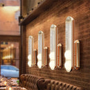 Golden glass wall lamps in bedroom study silver foil decorative lamp living room long strip galvanized bright wall sconces light