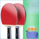 Table Tennis Racket Set with 5-ball Double Racket Beginner Training 2 Sets of Pen-hold and Backhand Racket