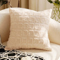 French Retro Waist Cushion Cover 45x45 Bow Embroidery Black and White Striped Throw Pillow Case Living Room Bed Sofa Home Decor