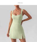 Fitness Suits Yoga Jumpsuits with Chest Pads Tennis Running Short Skirts Sportswear for Women Gym Sports Sets Workout Bodysuits