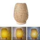 Simple Bamboo Woven Table Lamp Warm Bedroom Study Bedside Art Decorative Desktop Lighting