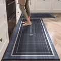 Kitchen Carpet Waterproof Floor Mat Pvc Leather Oil-proof Foot Mats Non-slip Long Carpets British Style Home Decor Rugs 주방러그
