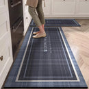Kitchen Carpet Waterproof Floor Mat Pvc Leather Oil-proof Foot Mats Non-slip Long Carpets British Style Home Decor Rugs 주방러그