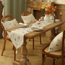 Coffee Table Decoration Perfect for Cafes Wedding Decor  Table Runner Luxury Embroidered Flower Soft Linen/Polyester Washable