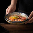 8inch Japanese Dessert Salad Dinner Plate Ceramics Pasta Cake Serving Dish Dipping Sauce Dishes Hand-painted Tableware