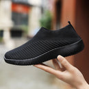 Women's Shoes Lightweight Breathable Mesh Slip-On Sneakers Black White Sport Running for Casual Party Fashion Ladies Shoes