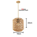 Japanese Bamboo Chandelier Chinese Style Rattan Woven Hanging Light Ceiling Lamp for Home Cafe Bar Decorate Restaurant Lighting