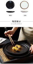 Japanese Style Ceramic Pasta Dish, Steak Plate, Western Cuisine Plate, Household Plate Ins, Tableware for Hotel and Commercial