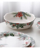 1PC Creative Kitchen Ceramic Plates Exquisite Christmas Tableware Steak Pasta Salad Plates High-quality Ceramic Dinner Plates