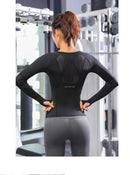 Women's Sports Wear For Fitness Running Jogging Seamless Long Sleeve Gym Woman Sport Shirt Yoga Top Female Workout Tops T-shirt