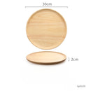Japanese-Style Wooden Tray Oak Afternoon Tea Dessert Plate Pastry Wooden Dish Kitchen Storage Tray