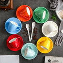 80ml Ceramic Coffee Cup and Saucer Espresso Cups Porcelain Afternoon Teacup Breakfast Milk Mug Cute Pottery Mugs Wholesale
