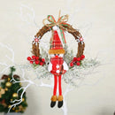 30CM Christmas Decoration Garland Front Door Window Decoration Christmas Wreath Pendant Ornament Navidad New Year Party Supplies