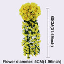 90/80CM Artificial Violet Hanging Flower Vines Plastic Fake Flowers Wall Decor Plants Garland for Wedding Home Garden Decoration
