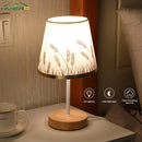 Desk Lamp Fabric Shade Bedroom Bedside Table Night Light Creative Nordic Style Decorative Lighting For Home Interior Design Led