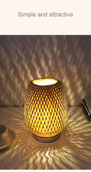 Simple Bamboo Woven Table Lamp Warm Bedroom Study Bedside Art Decorative Desktop Lighting