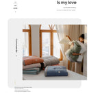 2025 new Japanese polyester cotton quilted summer quilt skin-friendly washable light luxury style solid color lightweight