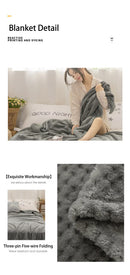 Coral Fleece Blankets For Beds 300gsm Spring Summer Soft Fluffy Faux Fur Mink Throw Solid Sofa Cover Bedspread Plaid Blankets