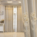 1pc European Style Dual-Layer Blackout Curtain, Top Eyelet Design,for Living Room and Bedroom, All-Season Elegant Home Decor
