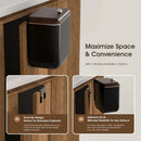 3.2 Gallon Large Compost Bin with Lid, Under Sink Hanging Trash Can, Odor Proof Waste Cabinet for Kitchen Office Bathroom