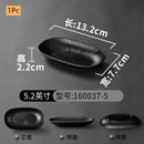 Modern Dinner Set Plates and Dishes Not Easily Broken Melamine Plate Black Cutlery Soy Sauce Dish Kitchen Hotel Tableware