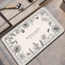 Retro Luxury Diotomite Bathroom Bath Mat Absorbent Foot Mat Quick Dry Non-Slip Shower Carpet Toilet Rugs Doormat Washable