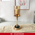European style glass candle holder decoration light luxury home romantic candlelight dinner decoration