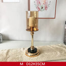 European style glass candle holder decoration light luxury home romantic candlelight dinner decoration