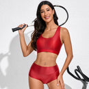 new women's sports shorts set high waist yoga peach hip tight running fitness two piece sets womens outifits